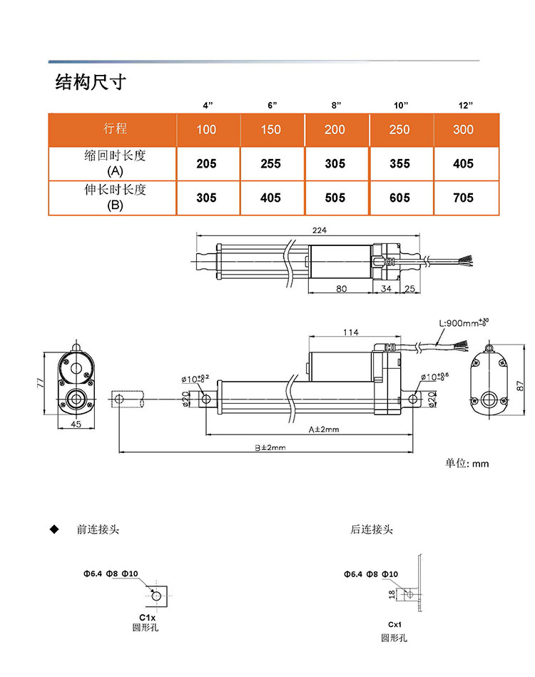 電動推桿工作原理及組成部件結構圖